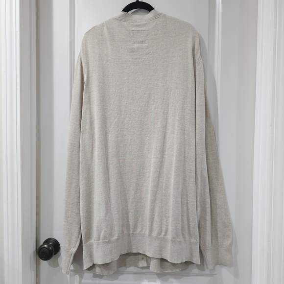 Men's Light Beige Cardigan Sweater, Big & Tall 2XL, Nwt Preppy Grandpacore - Picture 10 of 13